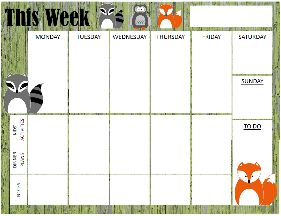 “This Week” Printables